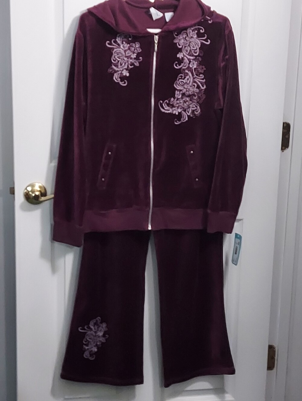 NWT Vintage Purple Velour Track Suit